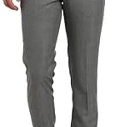 turtle Men Poly-Viscose Stretch Grey Check Ultra Slim Fit Formal Trouser-picture-30