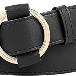 contra Women's Faux Leather Belt Black Free Size Ring Buckle-picture-27