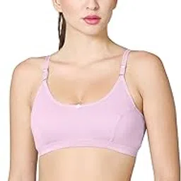 My First Bra for Women – Camisole Style Slip-On Bra with Adjustable Straps | Double Layered | 100% Super Soft Cotton Knitted Fabric | Wire-Free-image-97