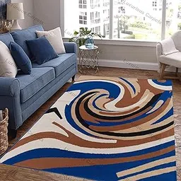Most Demanded Elegant Modern Floral Rectangular Carpet For Living Room, Bedroom And Hall (180X240 Cm) 6 X 8 Feet Color Multi-image-89