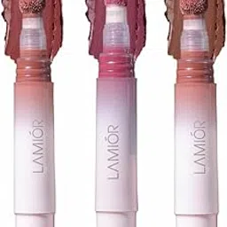 LAMIOR Blurry Fudgy Lip Tint - Combo of 3, Shade - Sunday Brunch | Ultra Velvety Matte | Transfer Proof & Hydrating Formula | Long-Lasting Lip Tint with Cushion Applicator | Vegan & Cruelty-Free image 1