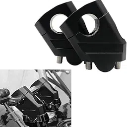 Vagary Alloy Black Universal Handlebar Riser/Raiser Handle Clamps Riser For All Bikes Handlebar Riser Kit (Silver-22MM)-picture-19