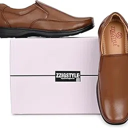 Men's Slip-On Formal Shoes, Leather, Comfort Loafers-image-0