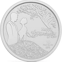 10 Gram 999 Pure Silver Coin | Happy Anniversary Design | BIS Hallmarked Fine Silver Coin for Gift & Collection-image-25