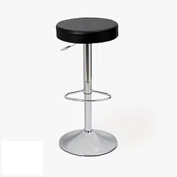 Finch Fox® Round Height-Adjustable Swivel Bar Stool PU Faux Leather Pub Backless Stool Chair with Footrest for Home, Salon, Spa, Bar, Medical, Kitchen, Doctor Stool in Black Color-image-5