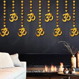 Bikri Kendra - Om 10 Dot 100 Golden (Pack of 110) Decorative Mirror Stickers for Wall, Wall Mirror Stickers, 3D Acrylic s for Hall Room, Bed Room, Kitchen Living Room Kids Room-image-3