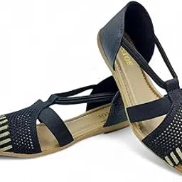 WESTOE Ladies Sandal | Budget-Friendly | Extra Cushion | Perfect For Casual Outing | Designed to be lightweight | Durable Material | Western Design | Flat Heel | Casual Stylish Footwear (WLL01)-picture-19