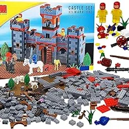 Kampanwala Toys Building Blocks For Kids | Block Set With 575 Interlocking Blocks By Using It Build Different Types Of Big Castles, Forts, House Or Construction Toys For Kids (Castle Set), Multicolor-picture-24