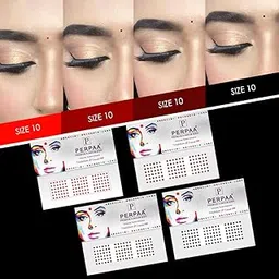 perpaa Perpaa® Multicolor Bindi for Women Pack of 8 Flaps 2 Red Bindi for Women, 2 Light Maroon, 2 Dark Maroon,2 Black (Size 10, Diameter 1.75mm)-picture-10