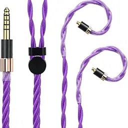 cooyin AL65P Re-Cable, MMCX Cable, Earphone Cable, 4 Cores, 6N, Silver Plated, Monocrystalline Copper, Compatible with SE215, SE535, IER-M7/M9, etc. for OCC SE Series, Length 4.9 inches (125 cm), 0.17-image-87