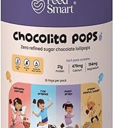 feedsmart Feed Smart Chocolita Pops | Healthy Lollipop | Creamy Peanut Butter, Rice Krispies, Plain Chocolita, Nutty Gritty Flavours | No Palm Oil | High Protein | 8 Pcs | Pack of 2 (Large 16 Pcs)-picture-16