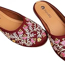 pairs4u Women's Mojari Jutti Ethnic Punjabi Juttis Comfortable Sole for Womens & Girls-picture-11