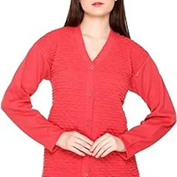 tollfree Women’s Button-Up Cardigan | V-Neck Acrylic Blend Full Sleeve Sweater for Women-picture-49