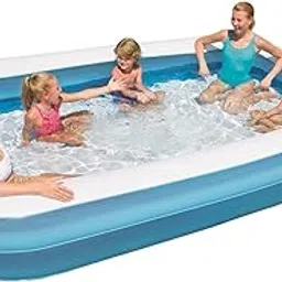 Acqua Scape Swimming Pool Inflatable Bath Tubs for Adults Spa Swimming Bath Tub with Pump 8.5 Feet Blue (with Electric Air Pump)-picture-54