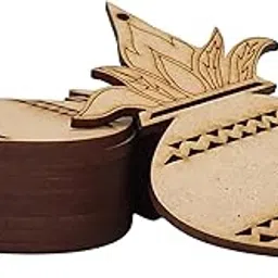 American Elm 40 Pcs Small Kalash Cutout Blanks MDF Cutouts for Diwali DIY, Artwork, Decoupage (3.5x2.6 Inch)-image-16