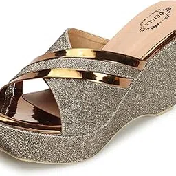denill Slipon Wedge Heel Sandal for Women and Girls-picture-15