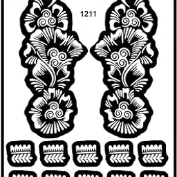 Temporary Tattoowala Easy Apply Mehndi Stencil Stickers for Beginners-picture-46