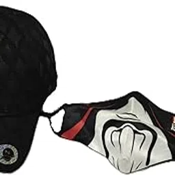 Unisex Cotton Baseball Cap with Free Face Mask, Black, Adjustable Strap, Classic Theme, Casual Wear, Free Size-picture-16