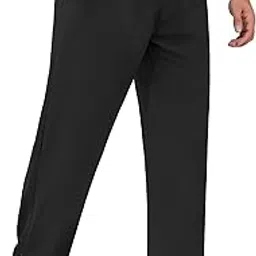 dockstreet Men's/Unisex Open Bottom Drawstring Pure Cotton Stretchable Baggy Jogger Pants-picture-26