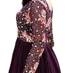 Wine Faux Blooming Designer Gown with Multi-Thread Embroidery & Sequins – Premium Ready-to-Wear Dress-picture-10