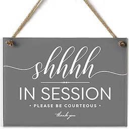 5x7 Inch Shhhh Session In Progress ~ Exclusive Value Series with Elegant Designer Graphics ~ Ready to Hang (Gray)-picture-19