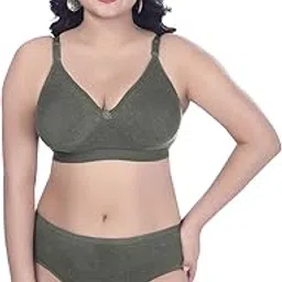 simoni Women/Girl's Cotton Lingerie Set | Full Coverage Non-Padded Bra Panty Set | Seamless Comfortable Everyday Regular Casual Innerwear-picture-43