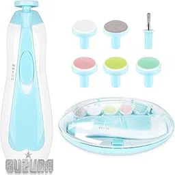 Baby Trimmer BY GUZURA | Electric Safe 6 in 1 Baby Nail Clipper Trimmer | Lovely Grinding Polish Device Toes and Fingernails | Tool Battery Operated for Baby Children Adult (Multicolor)-picture-21