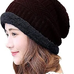 bizarro.in Unisex Super Warm Beanie Cap with Fur Lining for Men Women Girl Boy-picture-40