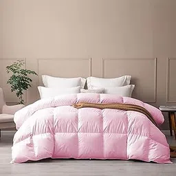 Heavy Winter 400 GSM Comforter Double Bed Size (90"X100") - Hotel Quality Down Alternative Comforter Soft Microfiber Fill - Duvet/Blanket Double Bed - Baby Pink Color-picture-41