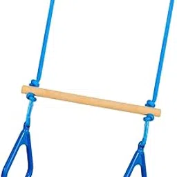SECRET DESIRE Creations Swing Bar with Gymnastic Rings Adjustable for Park Family Fun Summer Camping Blue-picture-16