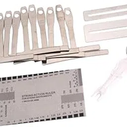 LICHTS 9pcs Understring Radius Gauge+String Action Gauge+2pcs Fingerboard Protector-image-2