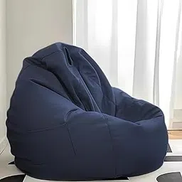 KAM'S LIEU Faux Leather 4XL Bean Bag Cover (Withouit Beans) Only Color- (Navy Blue)-picture-12