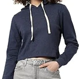 campus sutra Women's Cotton High Neck Regular Fit Sweatshirt For Casual Wear | Structured Sweatshirt With Premium Fabric, Comfort Fit And High-Performance For Everyday Wear-picture-16
