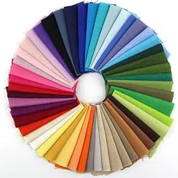 RayLineDo RayLineDo 50 Different Color Pieces Linen Fabric Solid Color Bundle Patchwork Squares Of 1010cm image 1