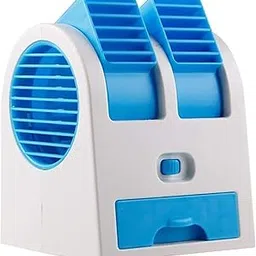TechKing USB and Battery Powered Mini Portable Dual Blower Desk Table Air Cooler Fan-image-70