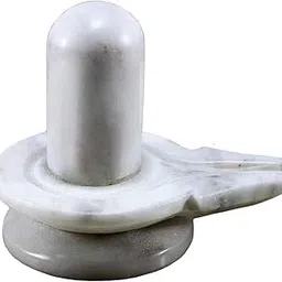 KLEO - Natural Marble Stone Shiva Lingam Shiv Ling Idol Murti for Daily Pooja Purpose - Baahubali Design Size (3.5")-picture-17