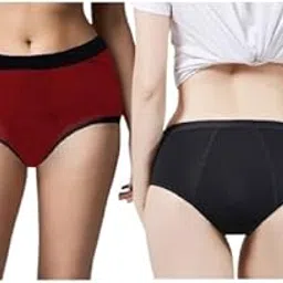 Women's Seamless Thong Underwear Multi-Colour Set High Waist Cotton Panties Full Coverage Soft Briefs with Comfortable Reusable Leakproof-image-13