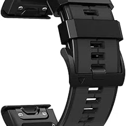 Abanen Quick Fit 22mm Silicone Watch Bands for Garmin Forerunner 955 / Fenix 7 / epix 2 / Fenix 6 / Fenix 5, Soft Sport Bicolor Waterproof Wristband Strap for Gramin Instinct 2 Solar/Instinct-image-8