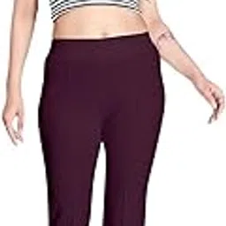 swadesi stuff Women’s Vintage Style High-Rise Bell Bottom Pants – Stretchable Slim Fit Trousers with Flared Hem-picture-41