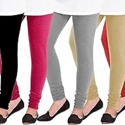 Winter Woolen Leggings for Women & Girls, Black, Pink, Light Grey, RED (Size:: S)-picture-22