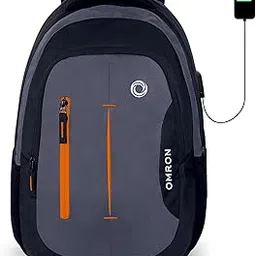omron bags Large 30L Laptop Backpack With 3 Compartment Office, Travel And College For Men And Women (Black & Orange)-picture-29