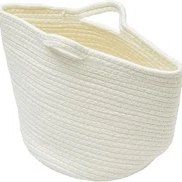 b2c Cotton Rope Basket S (White) | Storage Basket, Storage Basket, Accessory Storage, Toy Storage, Clothes Storage, Foldable, Cotton Rope-picture-59