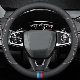 MAPPLE CREATION Car Grip Steering Wheel Cover - Leather, Breathable, Anti Slip Nappa Leather car Steering Wheel Cover, Stylish Non-Slip Leather car Interior 15 inches Universal-image-37