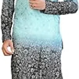 moksha trends Men's Rayon Regular Fit Embroidered Work and Digital Print Kurta-picture-10