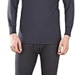 lux inferno Men's Thermal Set | Full Sleeve V Neck Top & Bottom Winter Innerwear | Soft & Warm Cotton Fabric-picture-27