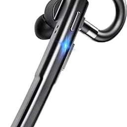 EUQQ Bluetooth Headset - Wireless Bluetooth Earpiece Without Charging Case,120H Playback, Dualable Hands-Free Headphones with Built-in Mic for Work Trucker Office-picture-32