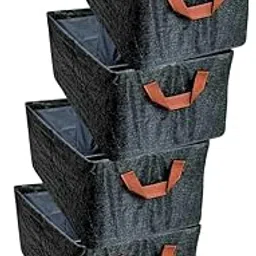 COLLETIVERZE Foldable Cloth Organizer/Cupboard Organizer/Cupboard Organiser for Clothes/Dress Organizer Boxes for Cupboard Pack of 4-picture-62