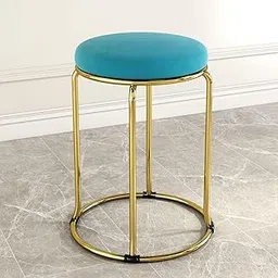 Nutech Decor: Elegant Vanity Stools for Amazon.in - Transform Your Space with Stylish Coffee/Tea/Milk Shop Bar Stools, Bedroom Velvet Seating, and More (Golden Legs, Teal Green)-image-72