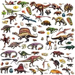 FunBlast Dinosaur Stickers for Kids– 4 Sheets, 80 Pcs Puffy Stickers for Kids, 3D Kawaii Stickers for Boys, Cute Stickers, Aesthetic Sticker, Foam Stickers for Kids, Craft Stickers (Multicolor)-image-32