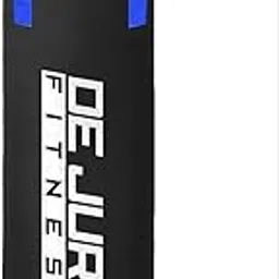 De Jure Fitness Heavy Duty Punching Bag with Rust-Proof Stainless Steel Hanging Chain | Durable Polyester Fabric | Comfortable Recycled Filling | Boxing MMA, Kickboxing | 4 Ft - Black image 1